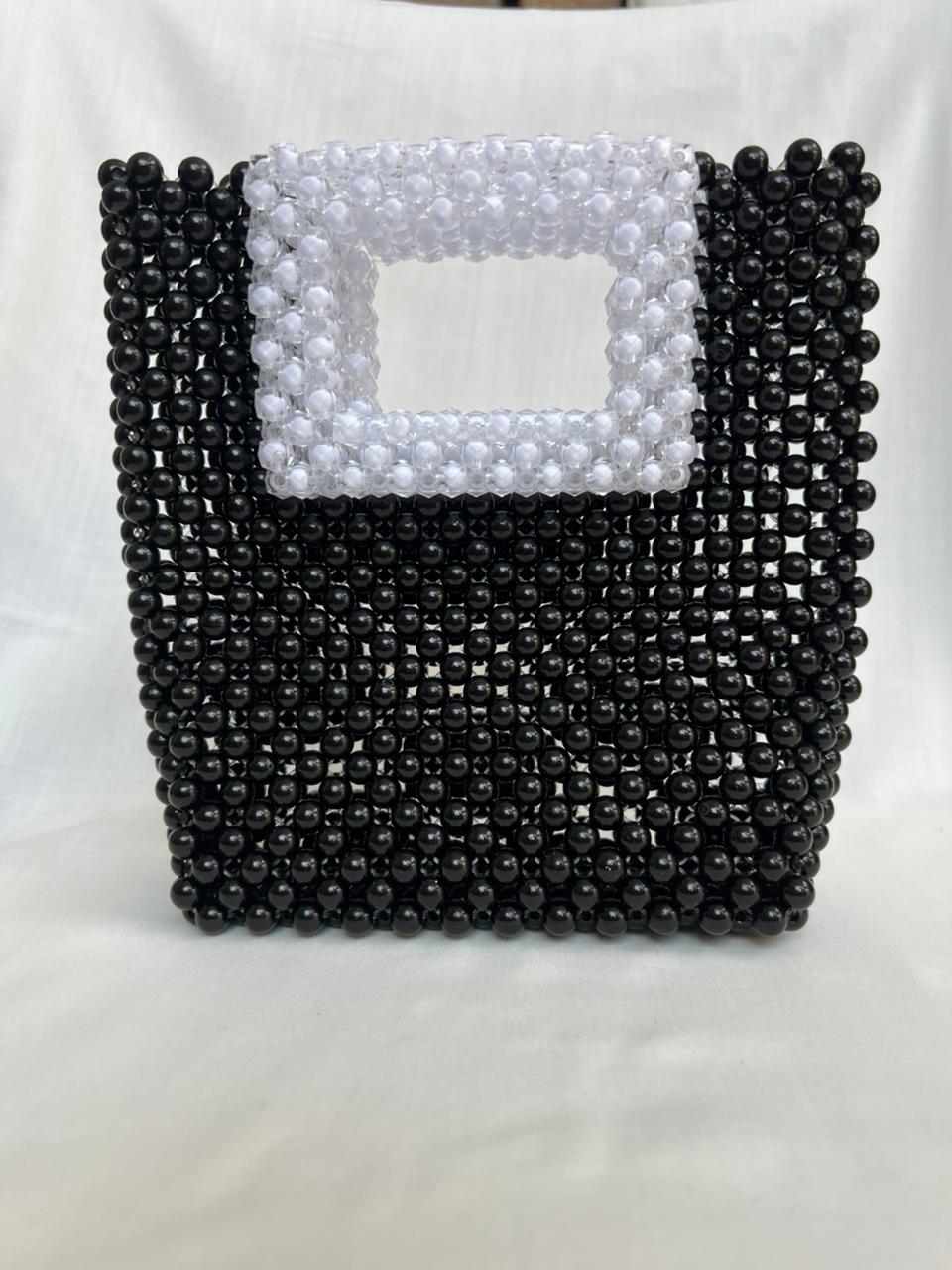 Square Shape Beaded Bag For Womens