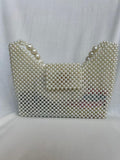 White stylish Beaded Bag for Women