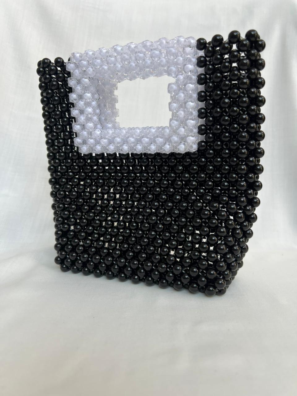 Square Shape Beaded Bag For Womens